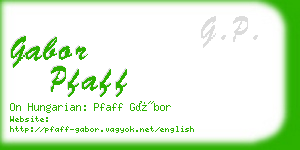 gabor pfaff business card